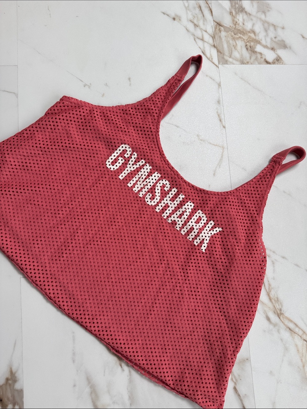 Gymshark Movement Mesh Spellout Crop Top Sz XS Workout Bodybuilding